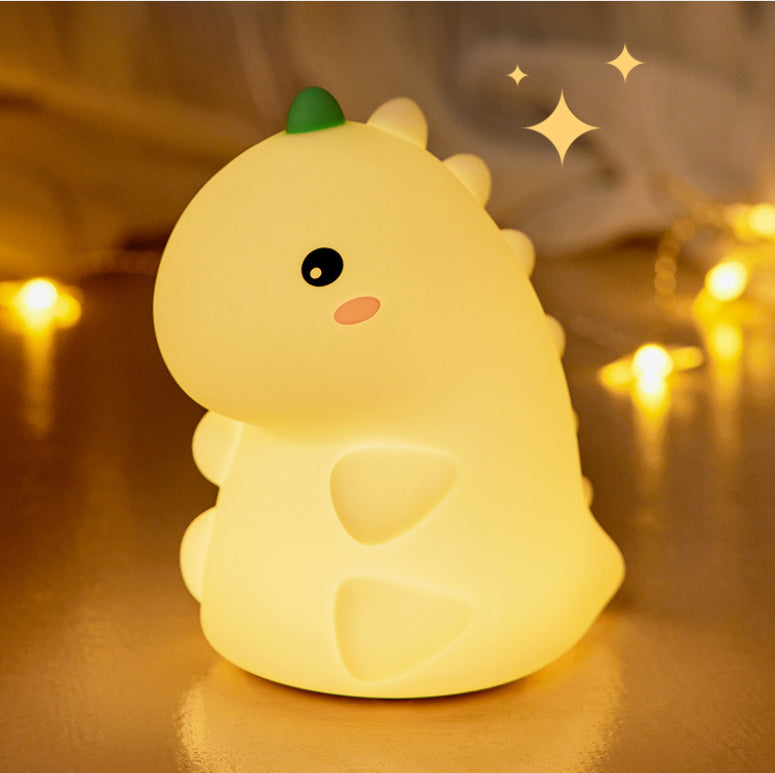 Dinosaur Silicone Night Light (USB‑C Rechargeable) – Pat Control, 3-Level Dimming