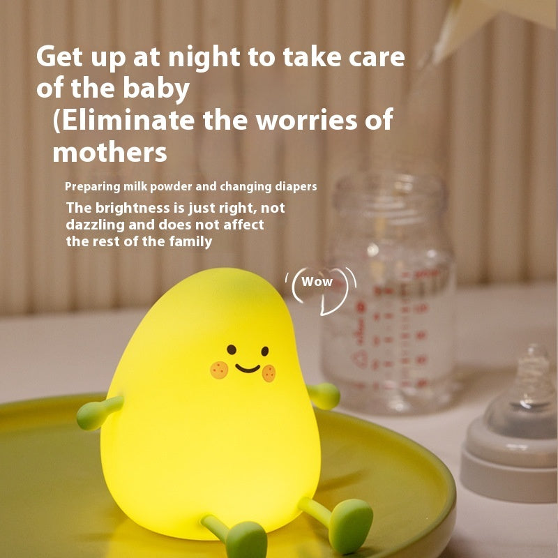 Cute Silicone Mood Lamp – Built‑In Battery