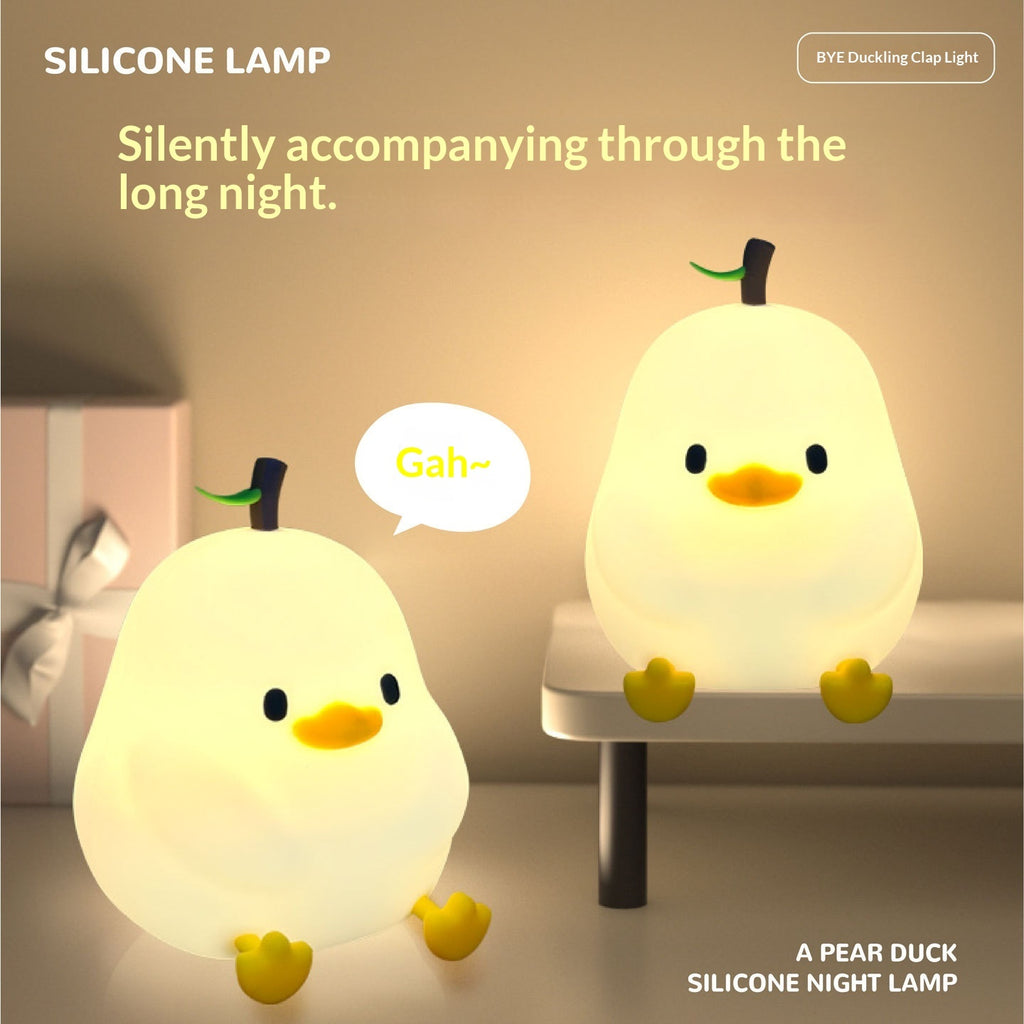Pear‑Shaped Silicone Night Light (Rechargeable)