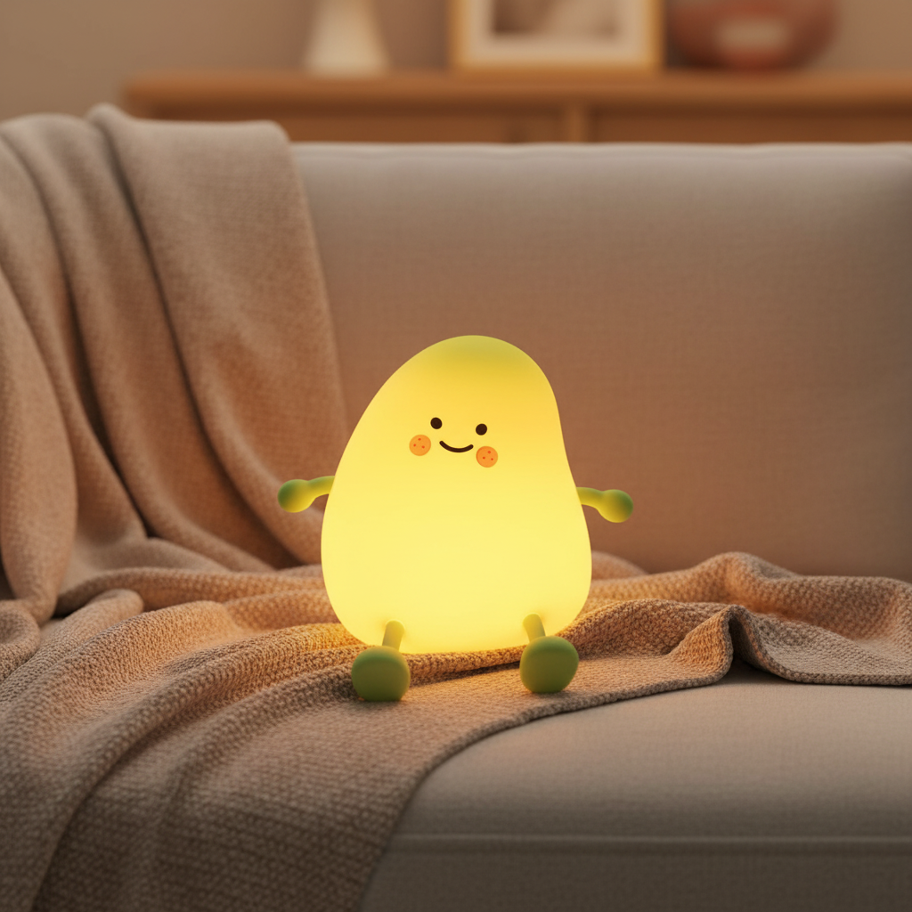 Cute Silicone Mood Lamp – Built‑In Battery