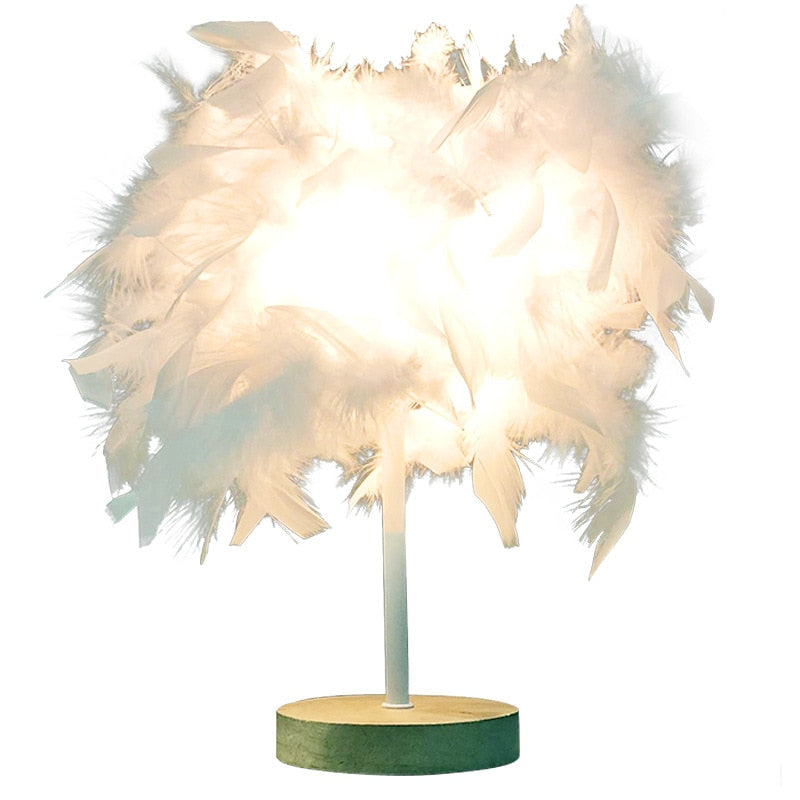 Feather Table Lamp – Soft LED Glow, Modern Minimal Design