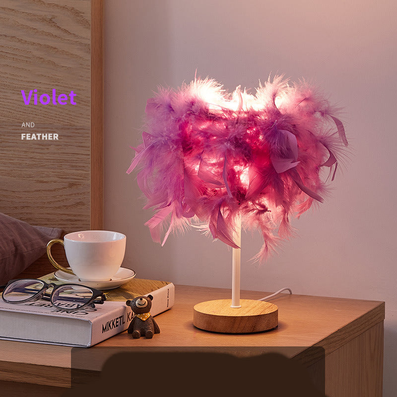 Feather Table Lamp – Soft LED Glow, Modern Minimal Design
