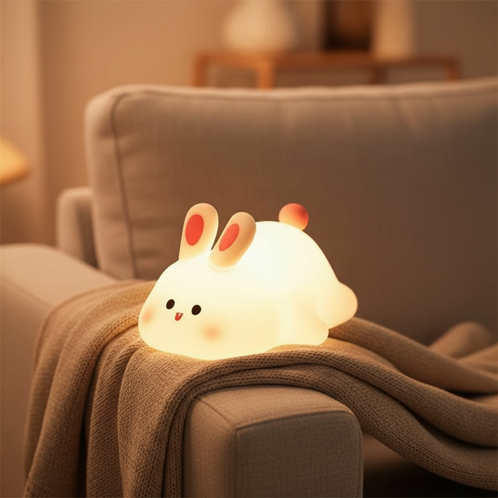 Cute Bunny LED Night Lamp - (Rechargeable)