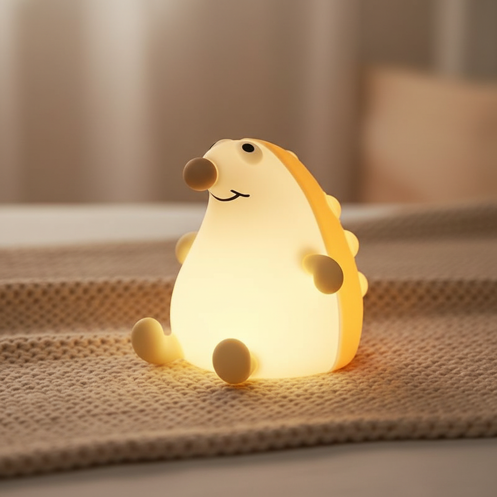 Hedgehog LED Night Light – Tap Control, Rechargeable